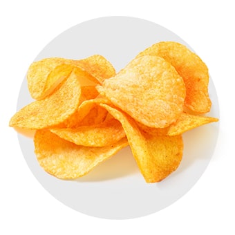 Pile of potato chips